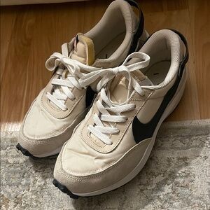 Nike Cream and Black Sneakers